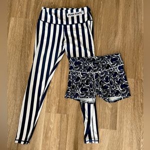 PSU Penn State Leggings and yoga shorts